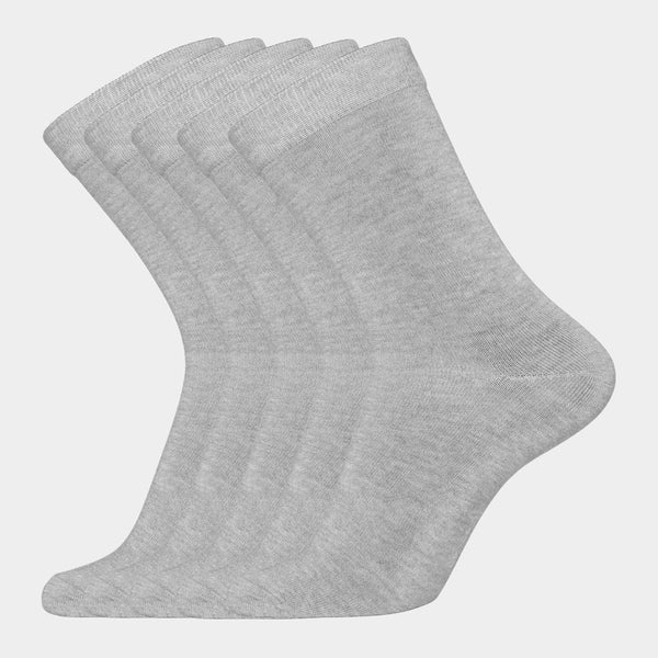 5 pairs of light gray bamboo socks