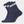 3 Paar marineblaue Tennissocken aus Bambus mit weißen Streifen