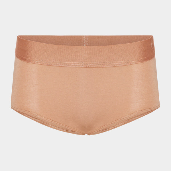 Hellbrauner Bambus-Hipster-Slip - 3er-Pack