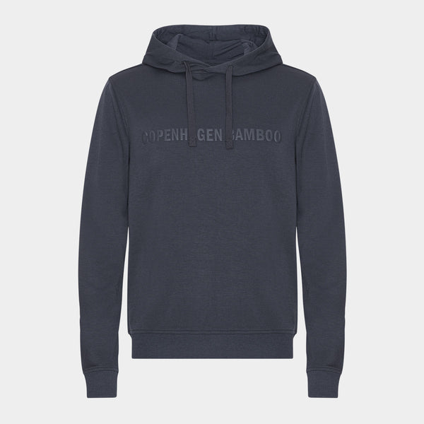 Dunkelgrauer Bambus-Kapuzen-Jogginganzug mit Logo
