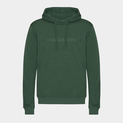 Grøn bambus hoodie med logo fra Copenhagen Bamboo