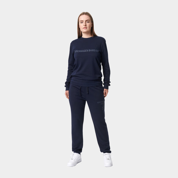Marineblauer Bambus-Jogginganzug mit Logo