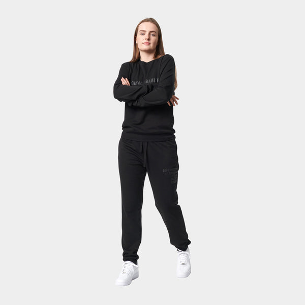 Schwarzer Bambus-Jogginganzug mit Logo