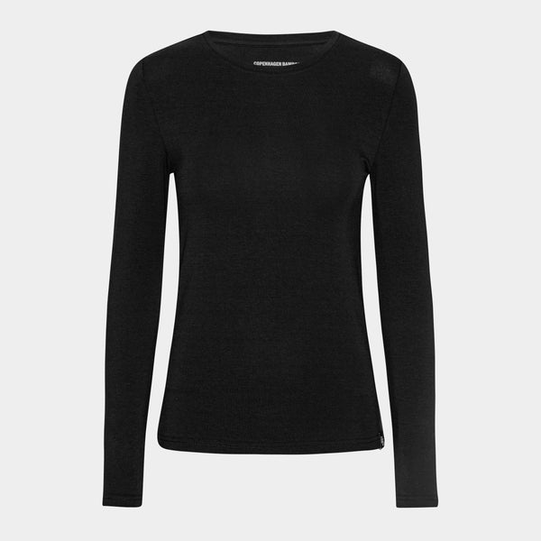 3er-Pack Langarm-Bambus-T-Shirt schwarz/weiß/marine