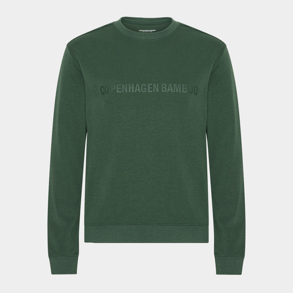 Green bamboo sweatshirt with logo