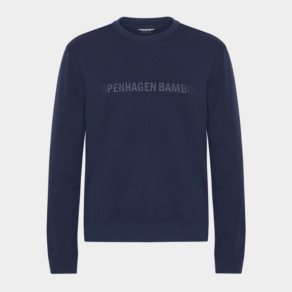 Navy bamboo sweatshirt with logo