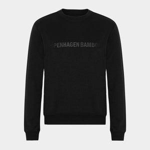 Sort bambus joggingsæt med logo fra Copenhagen Bamboo