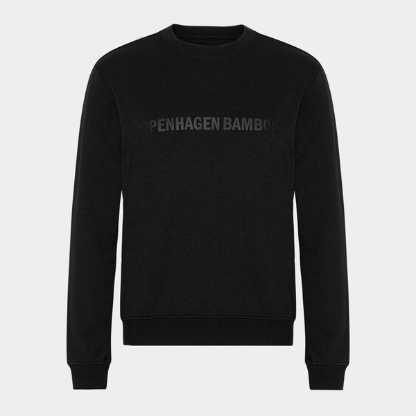 Black bamboo sweatshirt with logo
