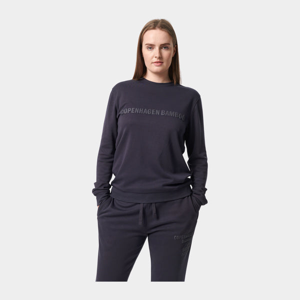 Dark grey bamboo sweatshirt with logo