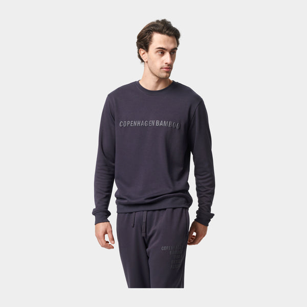 Dark grey bamboo sweatshirt with logo