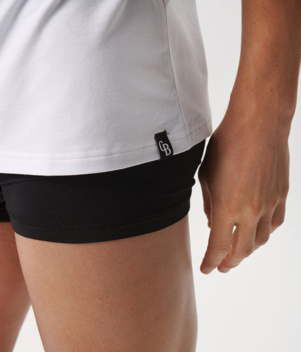 3er-Pack Bambus-T-Shirt weiß/weiß/schwarz