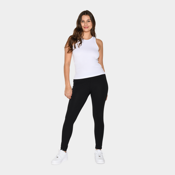 Weißes Bambus-Ripp-Tanktop