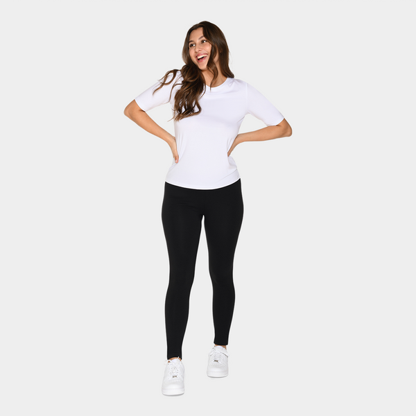 Weißes Bambus-T-Shirt Slim Fit