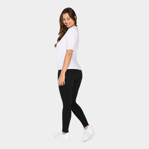 Weißes Bambus-T-Shirt Slim Fit
