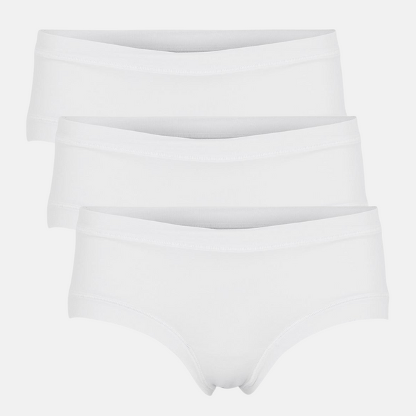 3er-Pack weiße Bambus-Hipster-Slips