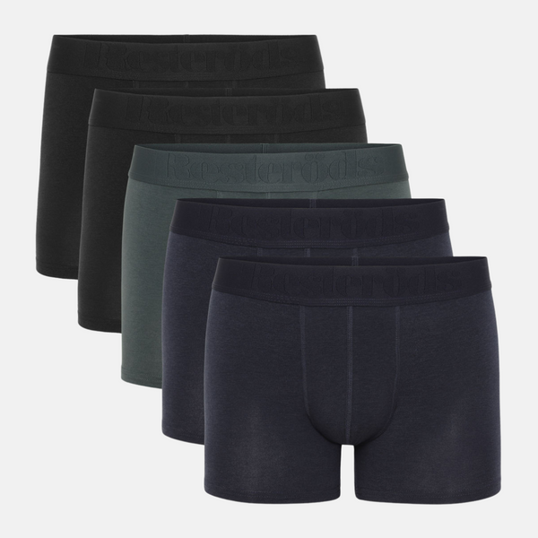 5 Paar Bambusunterwäsche schwarz - grau - navy