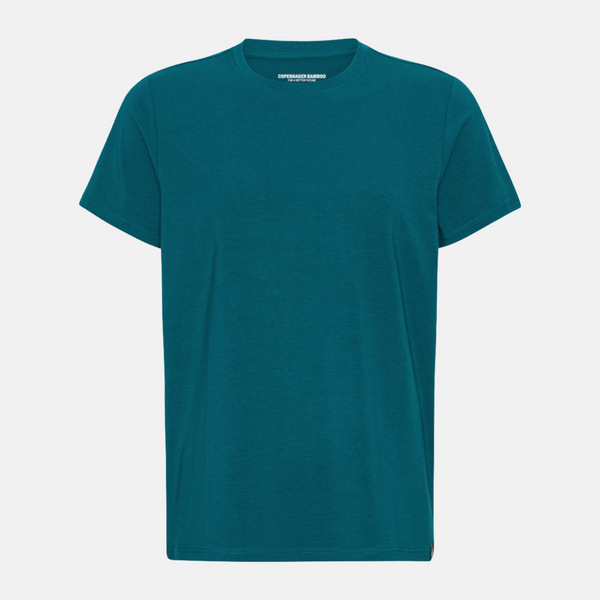 Petrol Bamboo T-Shirt mit Rundhalsausschnitt