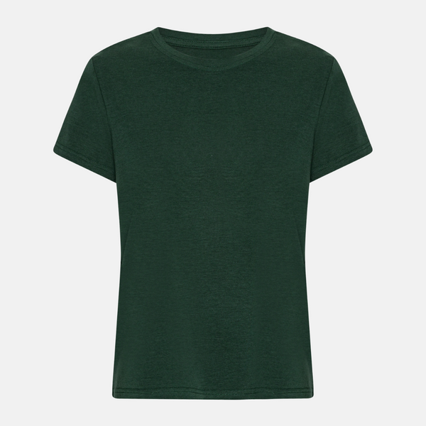 Grünes kurzärmeliges Bambus-T-Shirt