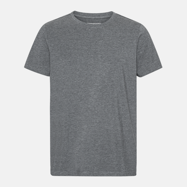 3er-Pack Bambus-T-Shirt dunkelgrau melange/hellgrau/weiß