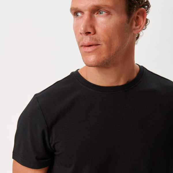 3er-Pack Bambus-T-Shirt weiß/weiß/schwarz
