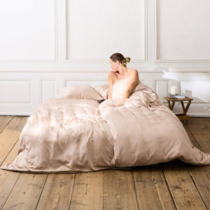 Bambus sengetøj lys beige fra Nordic Weaving