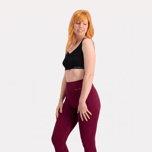 Bordeaux bambus leggings fra Bamboo Basics