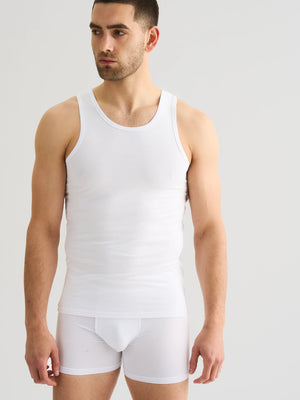 JBS weißes Bambus-Tanktop und Unterhose für Herren