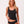 Sort bambus tank top med brede stropper, model forfra