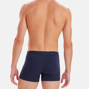 3 pak bambus underbukser i sort/navy/petrol fra Claudio, navy par på model bagfra