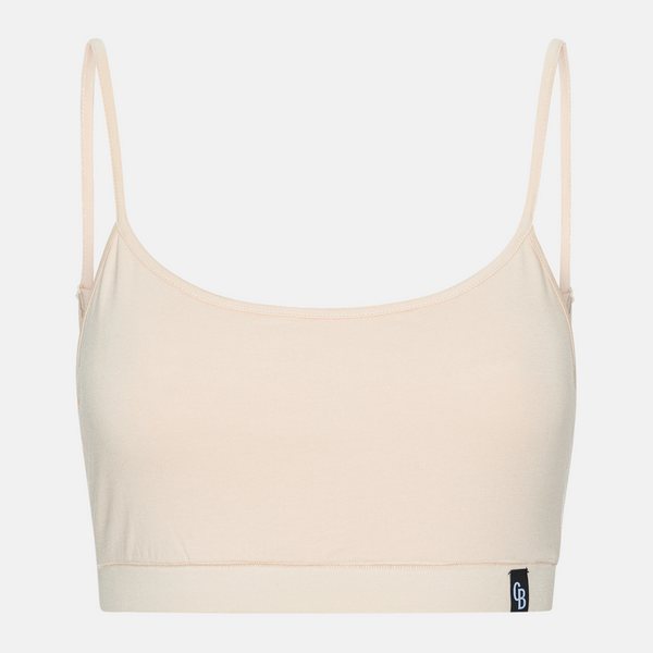 4er-Pack Bambus-BH-Top mit dünnen Trägern tan/cream