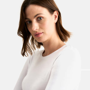 Hvid langærmet bambus T-shirt   Decoy
