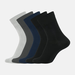 5er-Pack Bambussocken in Hellgrau, Dunkelgrau, Navy und Schwarz von Jack & Jones