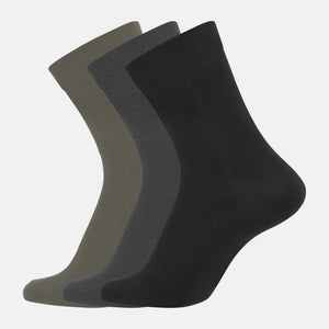3er-Pack Bambussocken in Oliv, Dunkelgrau und Schwarz von Jack & Jones
