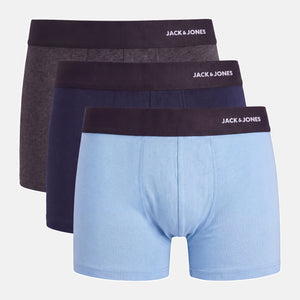3 pak bambus underbukser i lyseblå/navy/mørkegrå fra Jack & Jones