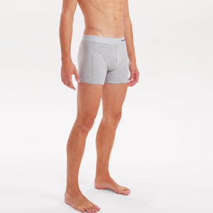 3 pak bambus underbukser i hvid/grå/sort fra Jack & Jones, gråt par på model skråt forfra