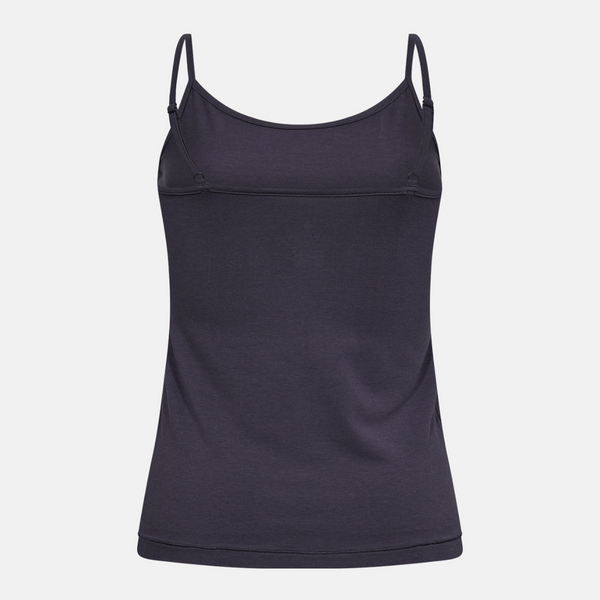 Dark grey bamboo tank top thin strap