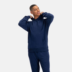 Blå bambus hoodie joggingsæt fra Bamboo Basics