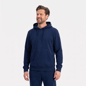 Blå bambus hoodie joggingsæt fra Bamboo Basics