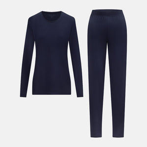 Nino Blå langærmet pyjamassæt fra Bamboo Basics