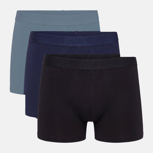 3 pak bambus underbukser i sort/navy/petrol
