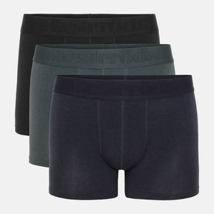 3 pak bambus underbukser i sort/grå/navy