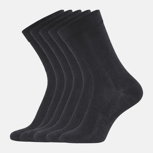 5 par dark navy bambus strømper fra Lindbergh