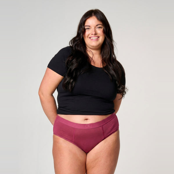 Starker Bambus Periodenslip in Ruby Pink