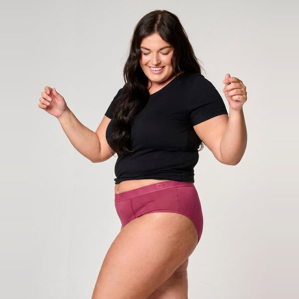 Starker Bambus Periodenslip in Ruby Pink