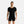 Sort bambus anti-sved T-shirt med V-hals