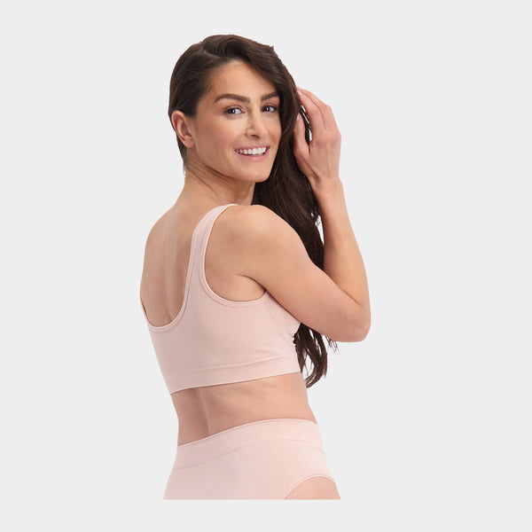 Nova bambus BH uden vattering-  rose nude 2 pak    Bamboo Basics